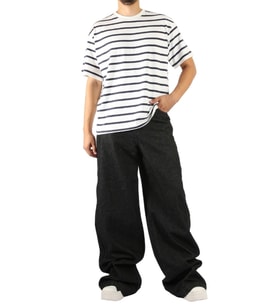 Denim Lacivert Wide Leg Pantolon