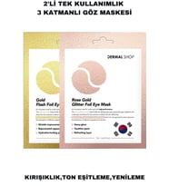 Dermal 2 Adet Tek Kullanımlık 3 Katmanlı Folyo Göz Maskesi