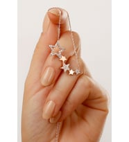925 Ayar Gümüş Yıldızlı Kolye ( Rose Gold )