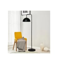 Hareketli Başlık Vintage Siyah Metal Lambader