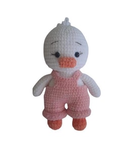 Tulumlu Sevimli Ördek Amigurumi Organik Oyuncak