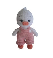 Tulumlu Sevimli Ördek Amigurumi Organik Oyuncak