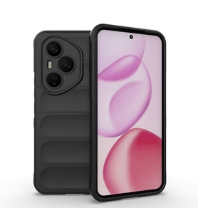 Honor 400 Pro Uyumlu Kılıf Esnek TPU Oyuklu Arka Yüzey Tasarımlı Zore Etnik Silikon Kapak (Siyah)