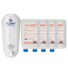 FOMY Hassas Cilt Köpük Sabun 4'lü ve 1 Adet Dispenser 1000 ml