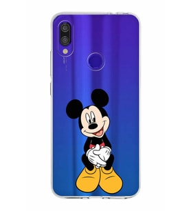Xiaomi Redmi Note 7 Pro Uyumlu Kapak Mickey Mouse Tasarımlı Şeffaf Silikon Kılıf