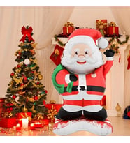 Ayaklı Gözlüklü Noel Baba Folyo Balon 8248