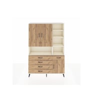 Arges Gardrop 8 Raflı 5 Çekmeceli 3 Kapaklı 132x30x195 Aytaşı-Çam