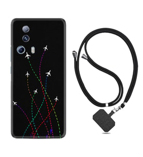 Xiaomi Mi 13 Lite Kılıf Silikon Boyun Askılı İpli Desenli Silikon Line Planet 1736