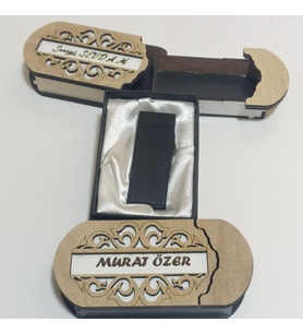 Çakmak Kişiye Özel İsim Yazılı ve Mdf Tasarım Kutulu 23