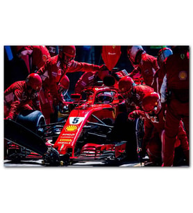 Cakatablo Ferrari F1 Formula 1 Pit Stop Görseli MDF Tablo