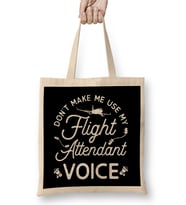 Funny Flight Attendant Stewardess Hostess Stewardship Joke Bez Çanta Uzun Saplı