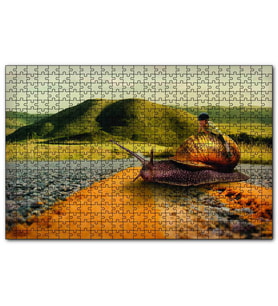Cakapuzzle  Salyangoz Kız Doğa Yol Soyut 120 Parça Puzzle Yapboz MDF (Ahşap)