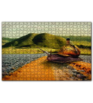 Cakapuzzle  Salyangoz Kız Doğa Yol Soyut 120 Parça Puzzle Yapboz MDF (Ahşap)