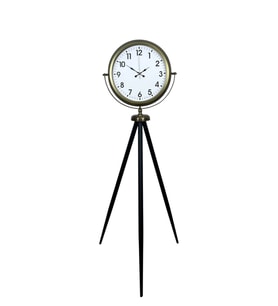 Eskitme Tripod Ayaklı Dekoratif Saat (Standart)