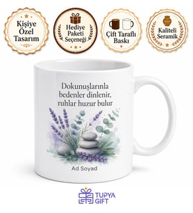 Masöre Dinlendirici Spa Aromaterapi Kas Rahatlatanlara Özel Tasarım Hediye Kupa Bardak