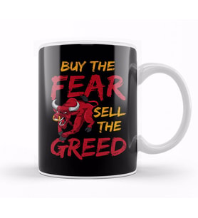 Buy The Fear Sell The Greed Trading & Investing Kupa Bardak Porselen