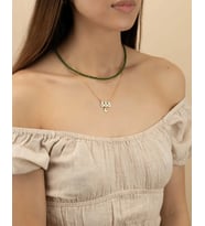 Kişiye Özel 925 Ayar Gümüş Melek Numarası Ay Charm Kolye Angel Number Kolye (Gold)