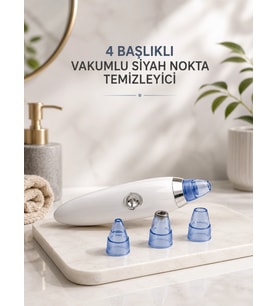 Yeni Nesil Vakumlu Pilli Siyah Nokta ve Yüz Temizleme Cihazı 4 Başlıklı
