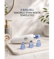 Yeni Nesil Vakumlu Pilli Siyah Nokta ve Yüz Temizleme Cihazı 4 Başlıklı