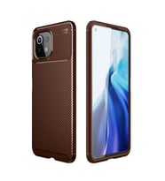 Mi̇ 11 Lite Auto Focus Karbon Kapak - Kahverengi
