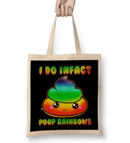 Cute & Funny I Do Infact Poop Rainbows Adorable Bez Çanta Uzun Saplı