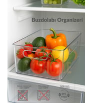 Buzdolabı İçi Düzenleyici Saklama Organizeri Bpa Free Düzenleyici Darbeye Dayanıklı 29X20X9 cm