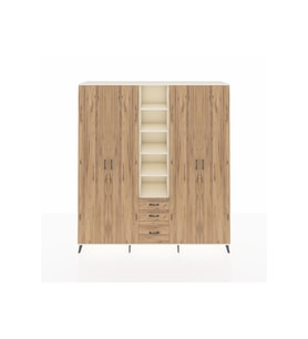 Hyperion Dolap 17 Raflı 3 Çekmeceli 4 Kapaklı 220x44x243 Aytaşı-Çam/Çam