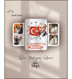 Kişiye Özel Resimli Duvar Saati (Ahşap)