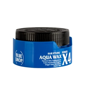 Blue Drop Aqua Wax X4 - Tropik Kokulu Su Bazlı Saç Wax Islak ve Sert Görünüm Güçlü ve Uzun Süreli Etki