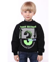 Toontoy Erkek Çocuk 3 Vıolatıon Baskılı Sweatshirt (Siyah)