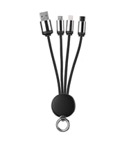 S-link SL-CP110 20cm 2A MicroUSB+Lightning+TypeC 3 in 1 LED Logolu Şarj Kablosu