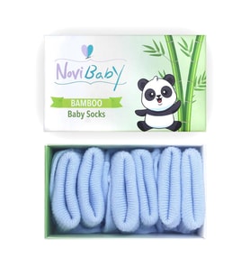 Novibaby 3'lü Bambu Yenidoğan Bebek Çorap I Dusty Blue I 0-6 ay (Karışık)