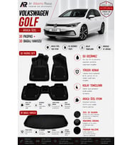 VOLKSWAGEN GOLF 5 2005-2008 Araca Özel 3D Paspas + 3D Bagaj Havuzu