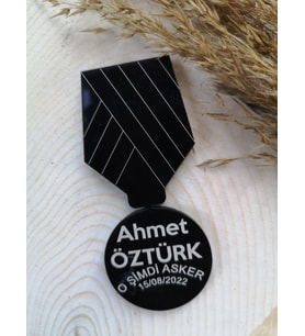 Asker Magnet - Madalyon Magnet - Nikah Şekeri - Nişan Şekeri - Söz Şekeri - Düğün Magnet - Nişan Magnet - Söz Magnet - Yenidoğan Magnet - Doğum Magnet - Yaş Magnet 7cm