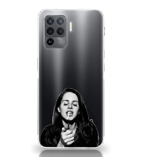 Oppo Reno 5 Lite Uyumlu Lana Del Rey Desenli Şeffaf Telefon Kılıfı