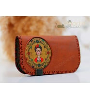 Frida Figürlü Büyük Cüzdan Etnik Bohem Retro Vintage Style  - TABA