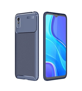 Xiaomi Redmi 9a Kılıf Auto Focus Karbon Kapak - Lacivert