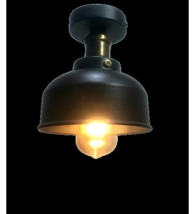 MYLİGHTS RETRO RUSTİK  PLOFONYER TAVAN AVİZE ARMATÜR (Siyah)