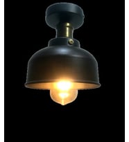 MYLİGHTS RETRO RUSTİK  PLOFONYER TAVAN AVİZE ARMATÜR (Siyah)