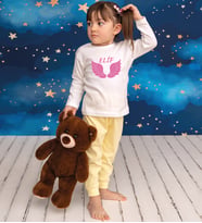 Pia Baby GL2024 İsme Özel Çocuk Pijama Takımı 1-8 Yaş (Sarı)