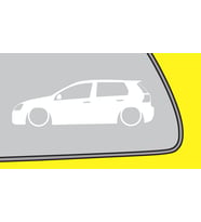 Golf mk5 basık kelebek cam stickeri 2 adet