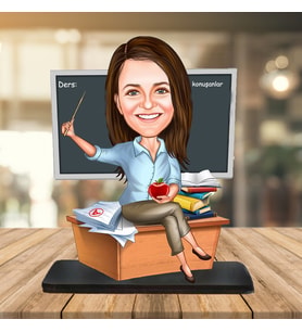 Kişiye Özel Karikatür Biblo ÖĞRETMEN