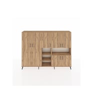 Arges Dolap 13 Raflı 7 Kapaklı 220x30x163 Çam-Çam