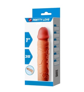 ETSMagaza 2,5 cm Dolgulu Premium Ten Rengi Silikon Penis Kılıfı
