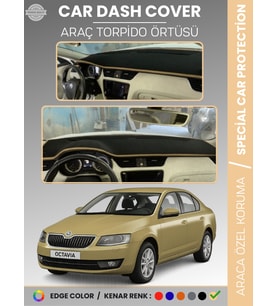 SKODA OCTAVIA A7 (2013-2019) Torpido Örtüsü Ön Göğüs Halı Torpido Koruma Tam Uyum Kaymaz UV Koruma