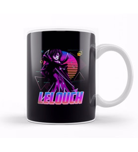 Code Geass Lelouch Retro Style Kupa Bardak Porselen