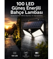 Solar Sensörlü Duvar Lambası Bahçe Lambası Parlak Beyaz Işık Suya Dayanıklı