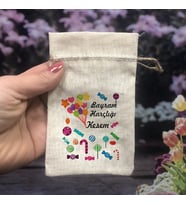 Baskılı Hediyekik Kese - Bayram Harçlığı Tasarım - Ramazan Bayramı - Şeker Bayramı Harçlık Kesesi