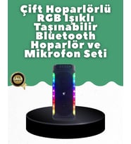 Yüksek Ses Güçlü Kablosuz Hoparlör Karaoke Mikrofonlu