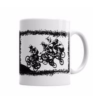 BMX RACING JUMP MOTORSİKLET Kupa Bardak Porselen